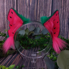 Load image into Gallery viewer, Watermelon Kitten Ears
